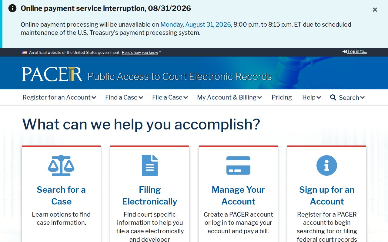 Morrison County court records PACER federal docket access