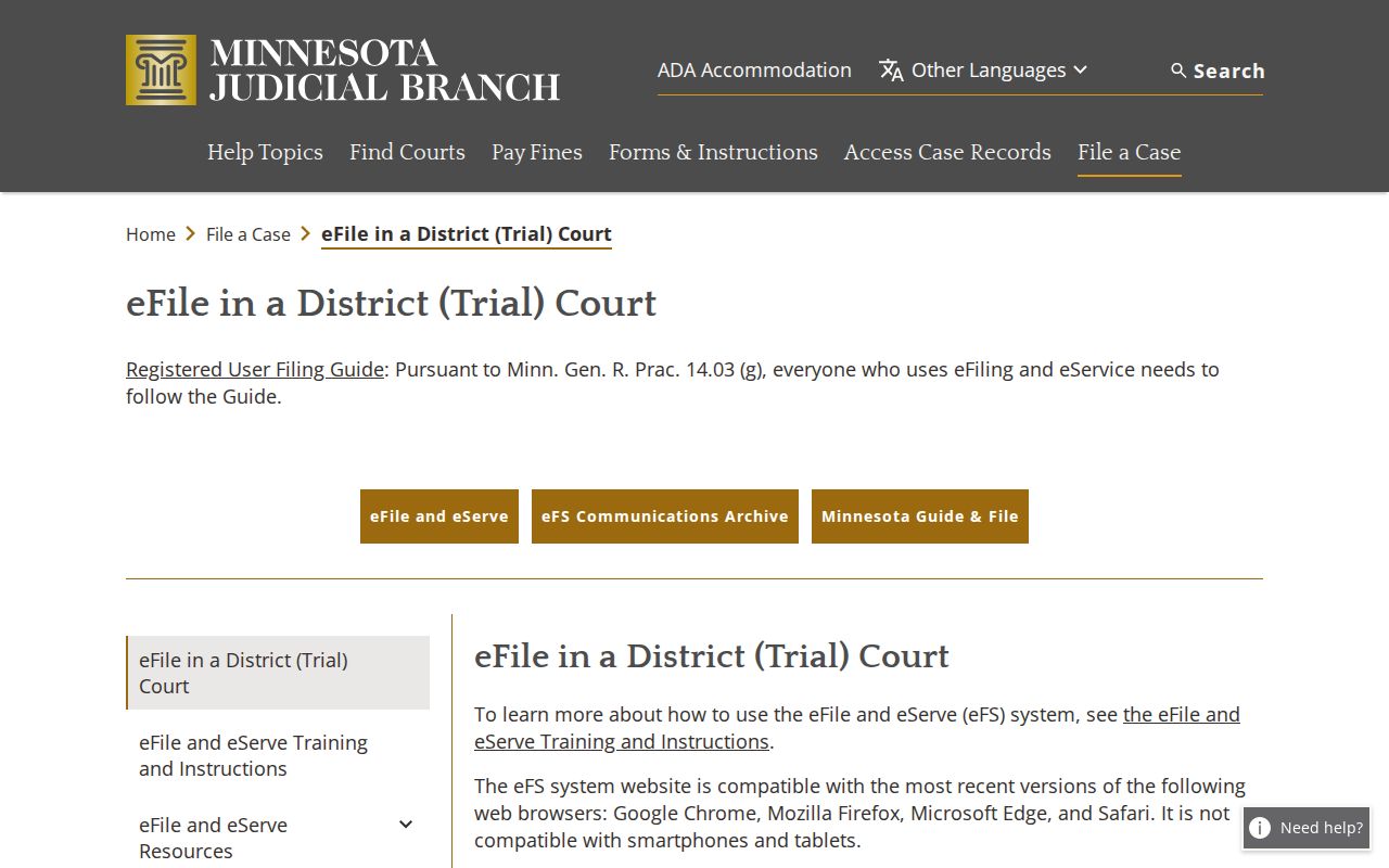 Morrison County criminal court docket eFile and eServe information